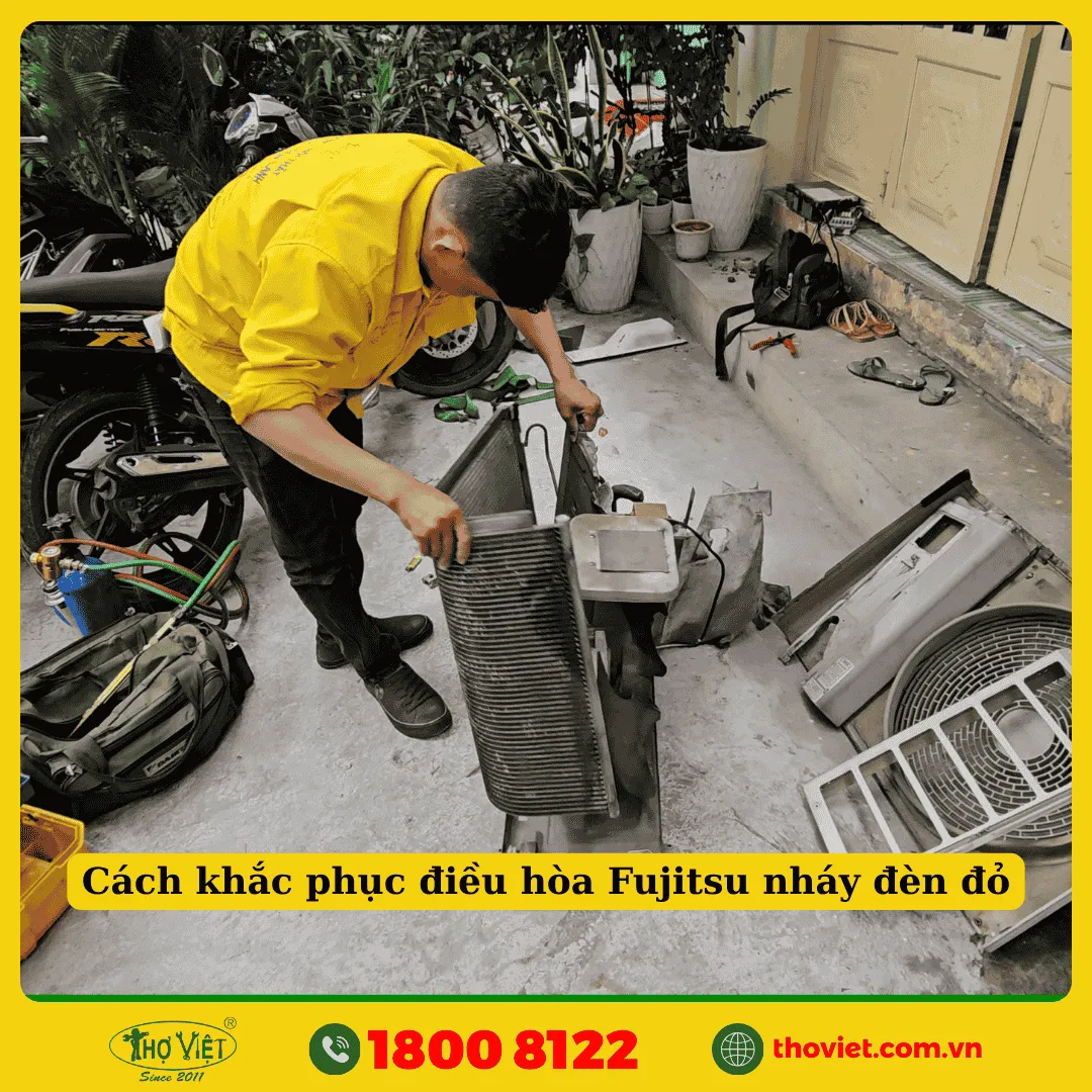 Cách khắc phục điều hòa Fujitsu nháy đèn đỏ