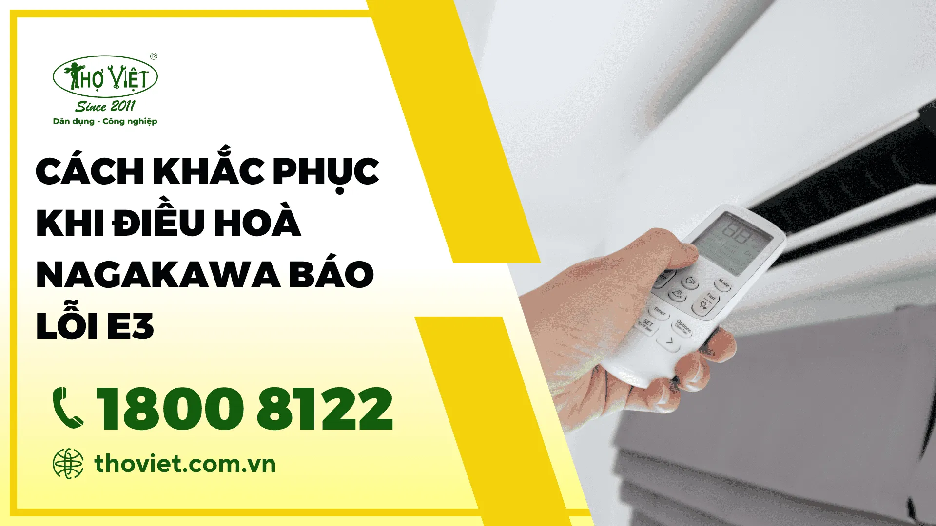 Cách khắc phục khi điều hoà Nagakawa báo lỗi E3