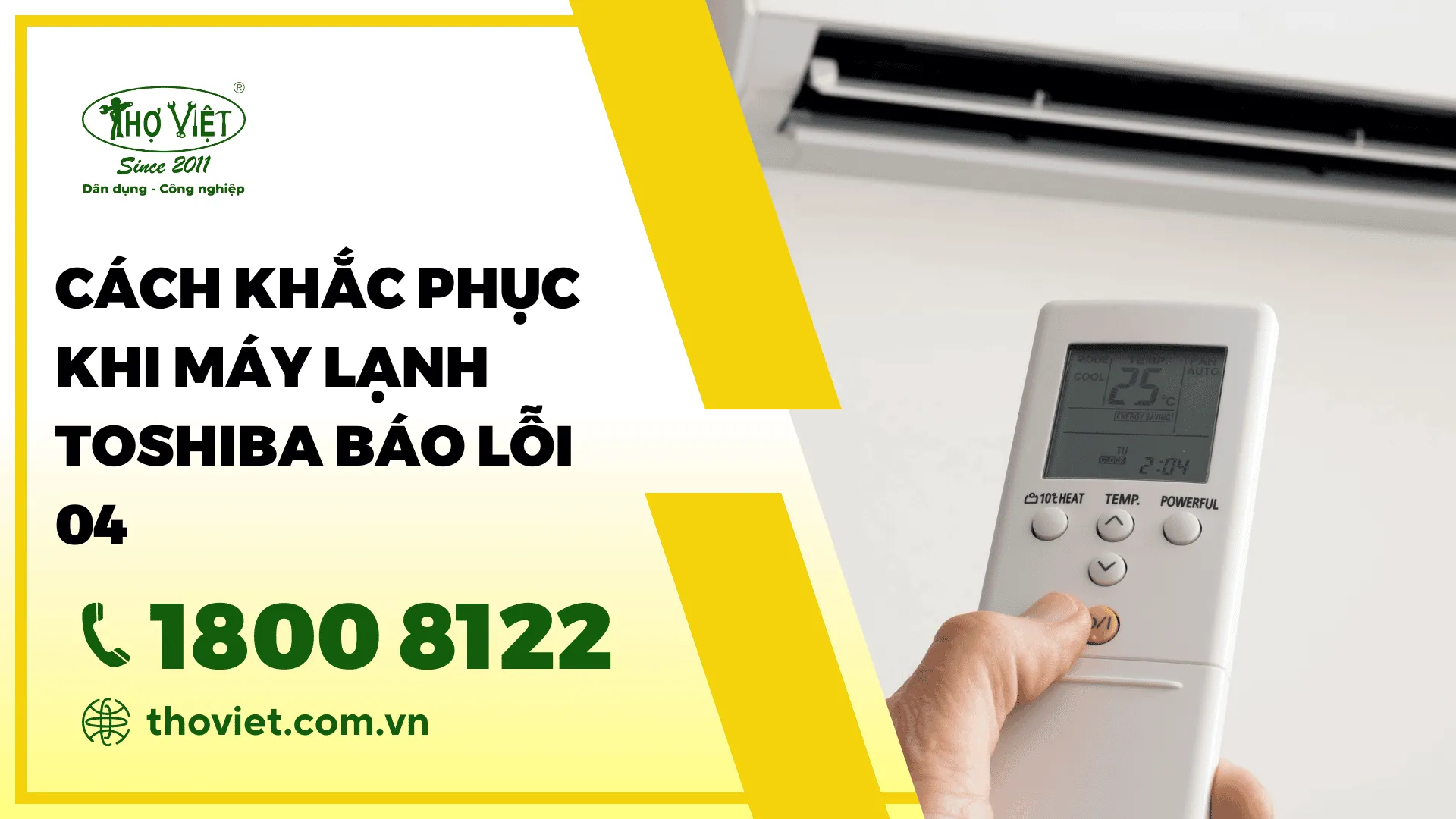 Cách khắc phục khi máy lạnh Toshiba báo lỗi 04