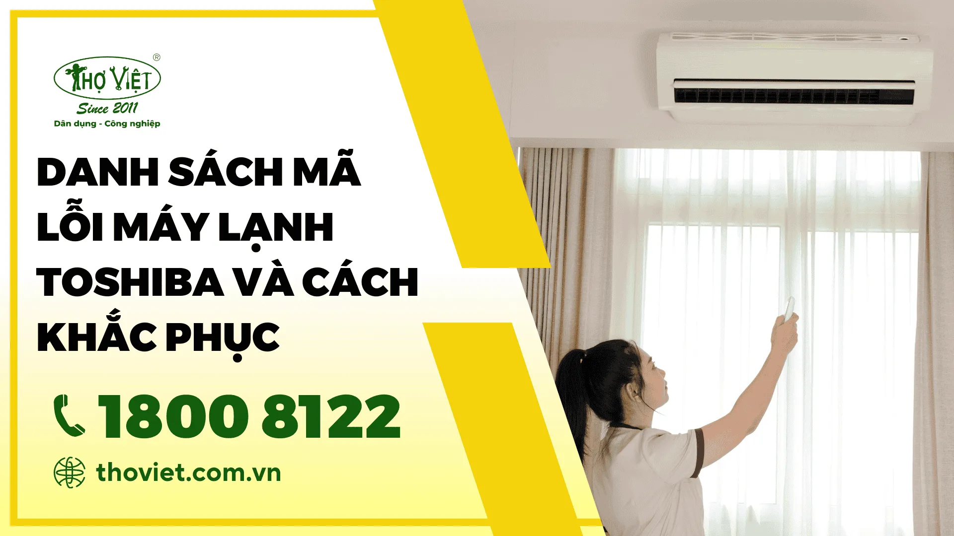 Danh sách mã lỗi máy lạnh Toshiba và cách khắc phục