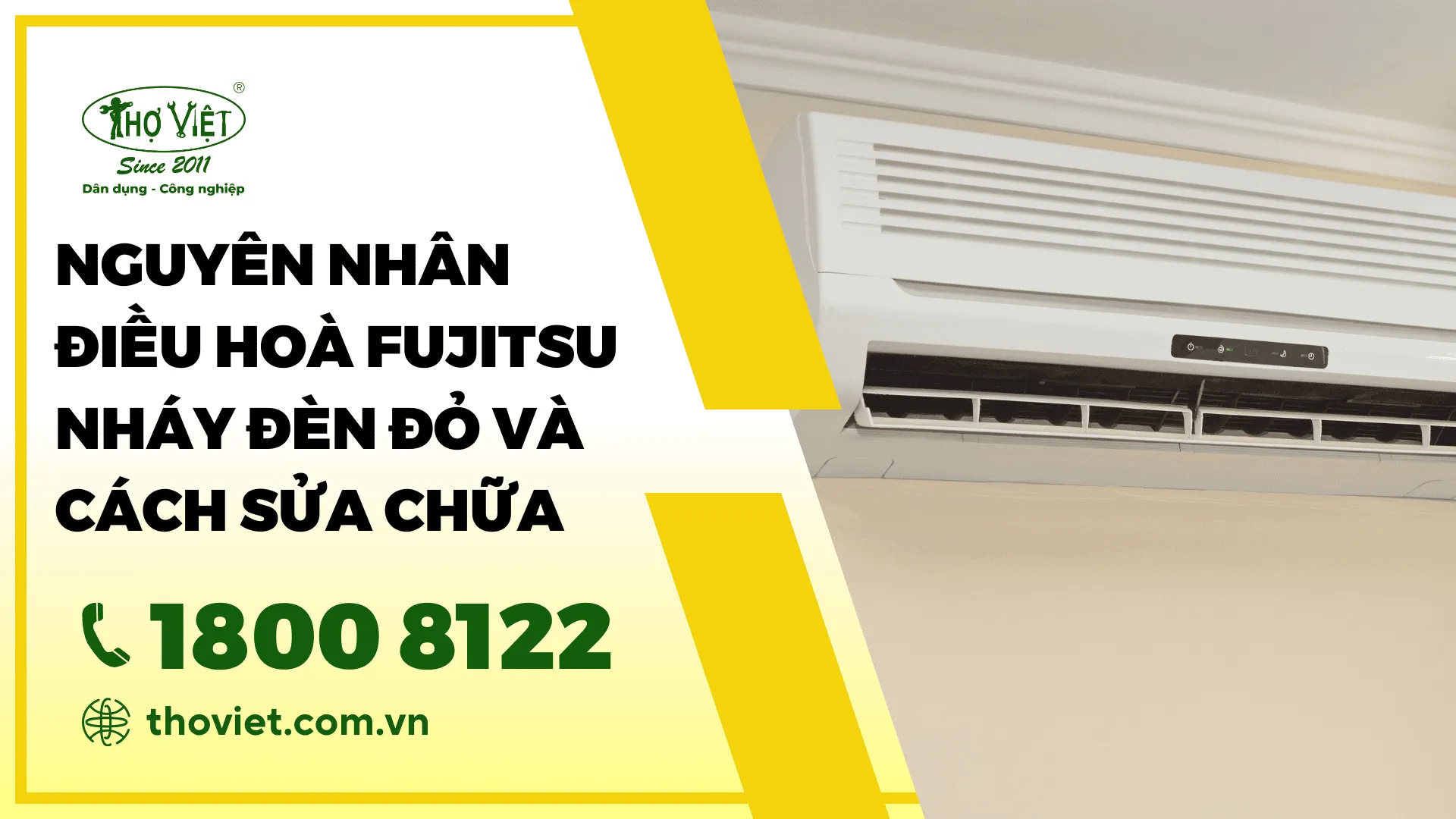 Nguyên nhân điều hoà Fujitsu nháy đèn đỏ và cách sửa chữa