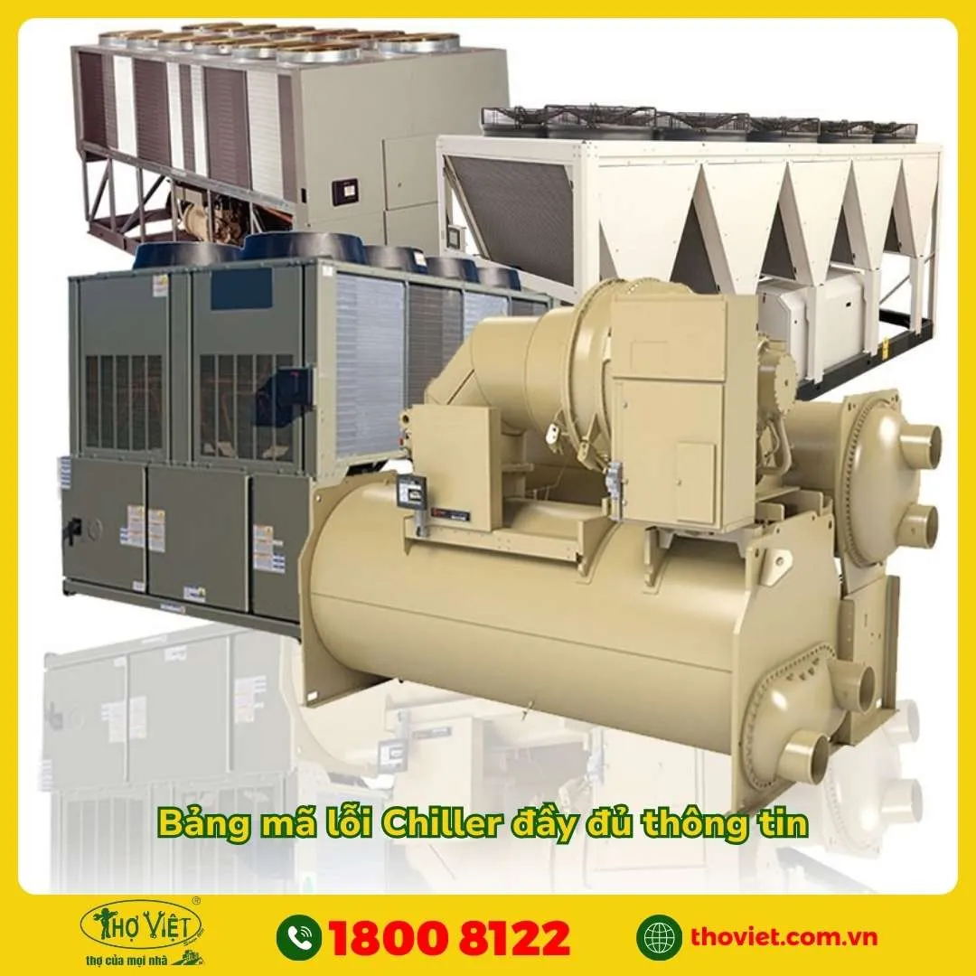 Tổng hợp bảng mã lỗi Chiller 