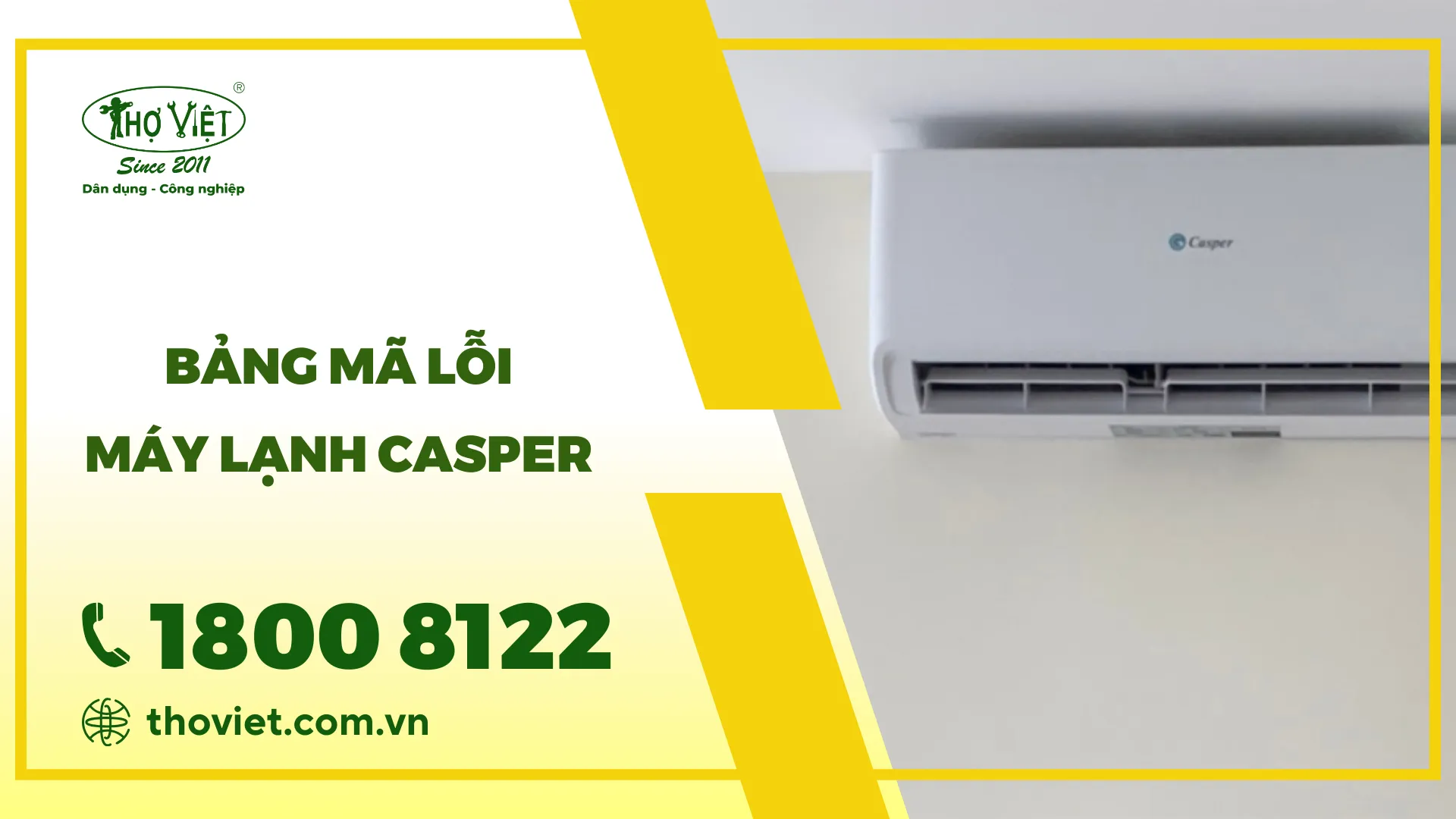 Cập nhật bảng mã lỗi điều hòa Casper mới nhất [thangnam]