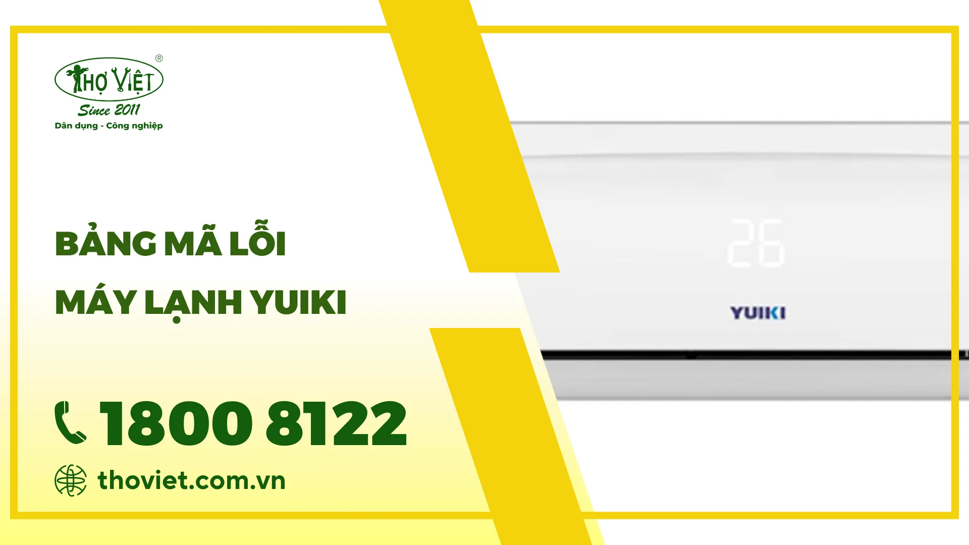 Bảng mã lỗi máy lạnh Yuiki cập nhật mới nhất [thangnam]