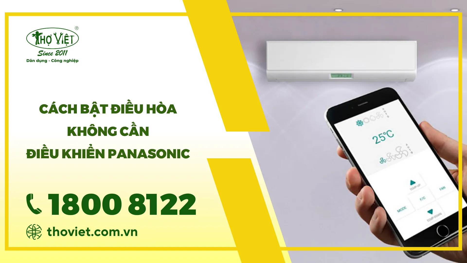 Cách bật điều hòa không cần điều khiển Panasonic