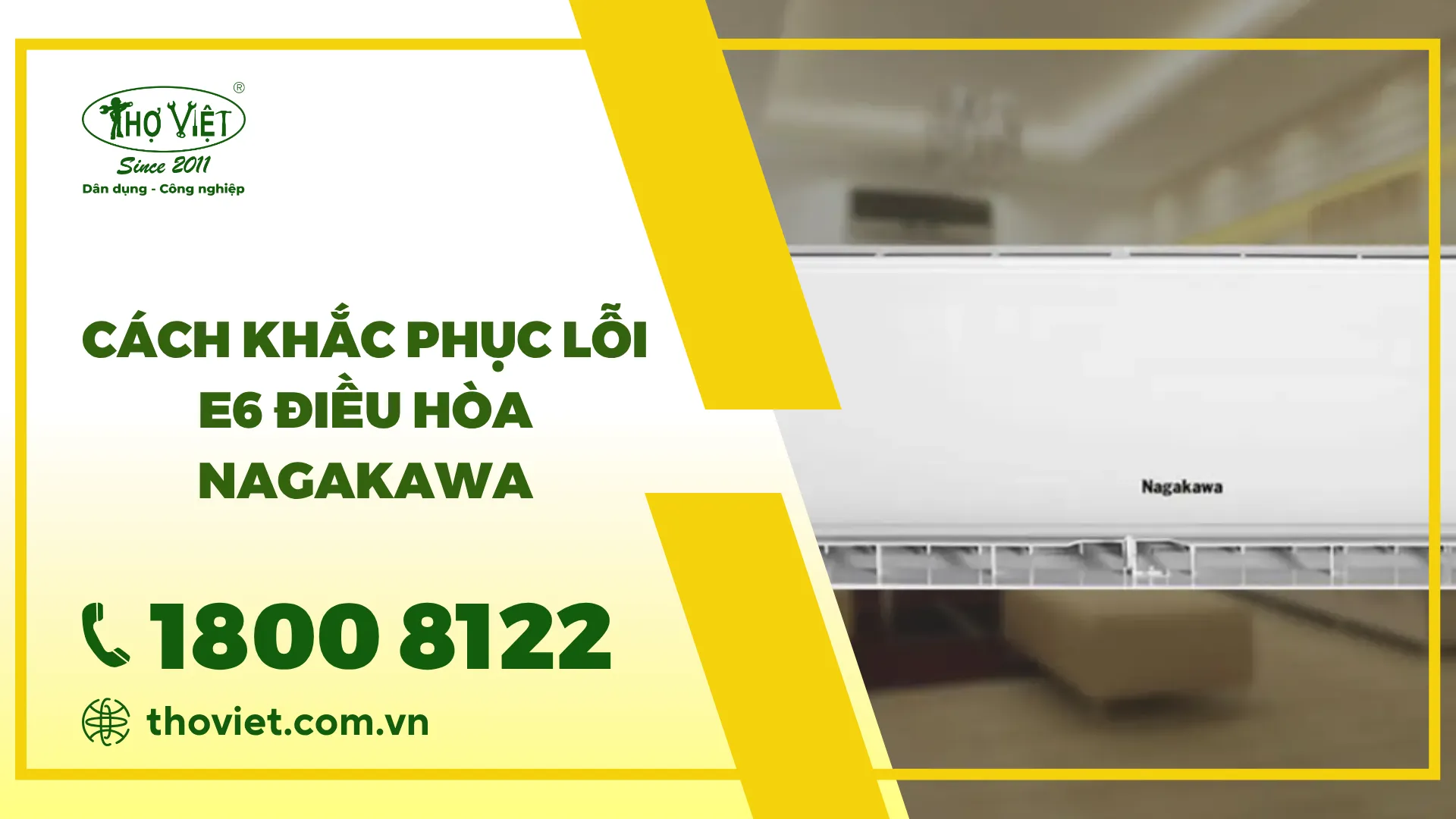 Nguyên nhân & Cách khắc phục lỗi E6 điều hòa Nagakawa