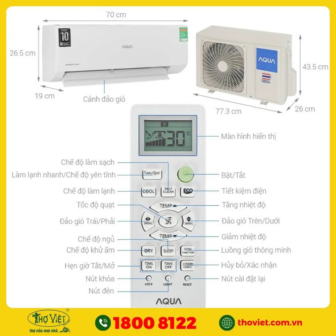 Cách khắc phục mã lỗi máy lạnh Aqua hiệu quả