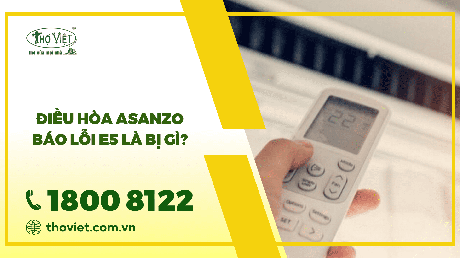 Máy lạnh Asanzo báo lỗi E5 là bị gì?
