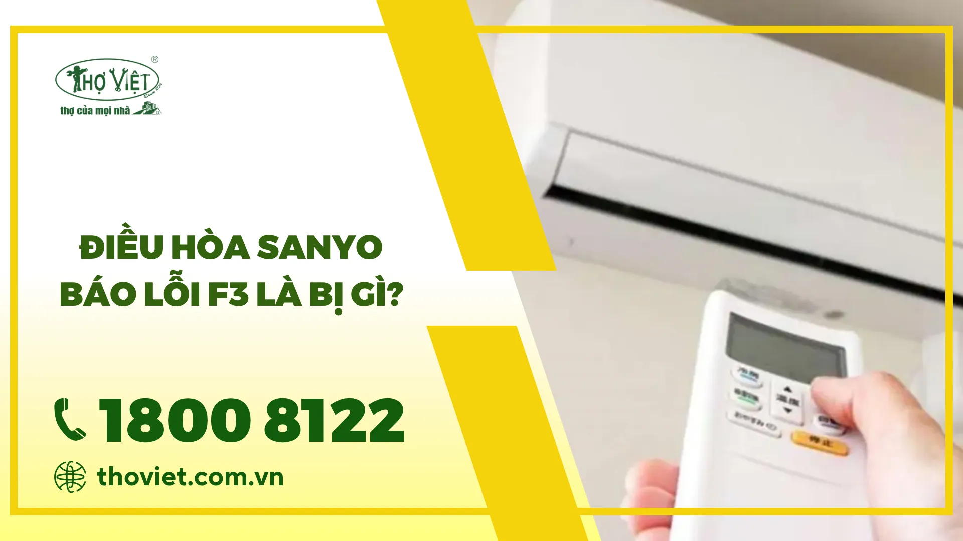 Máy lạnh sanyo báo lỗi F3 là bị gì? Khắc phục như nào?