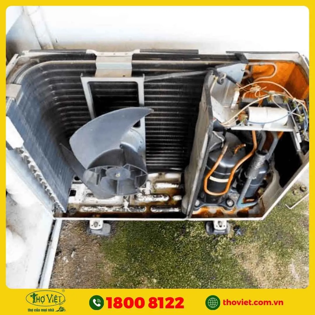 Hỏng mô tơ quạt hoặc máy nén