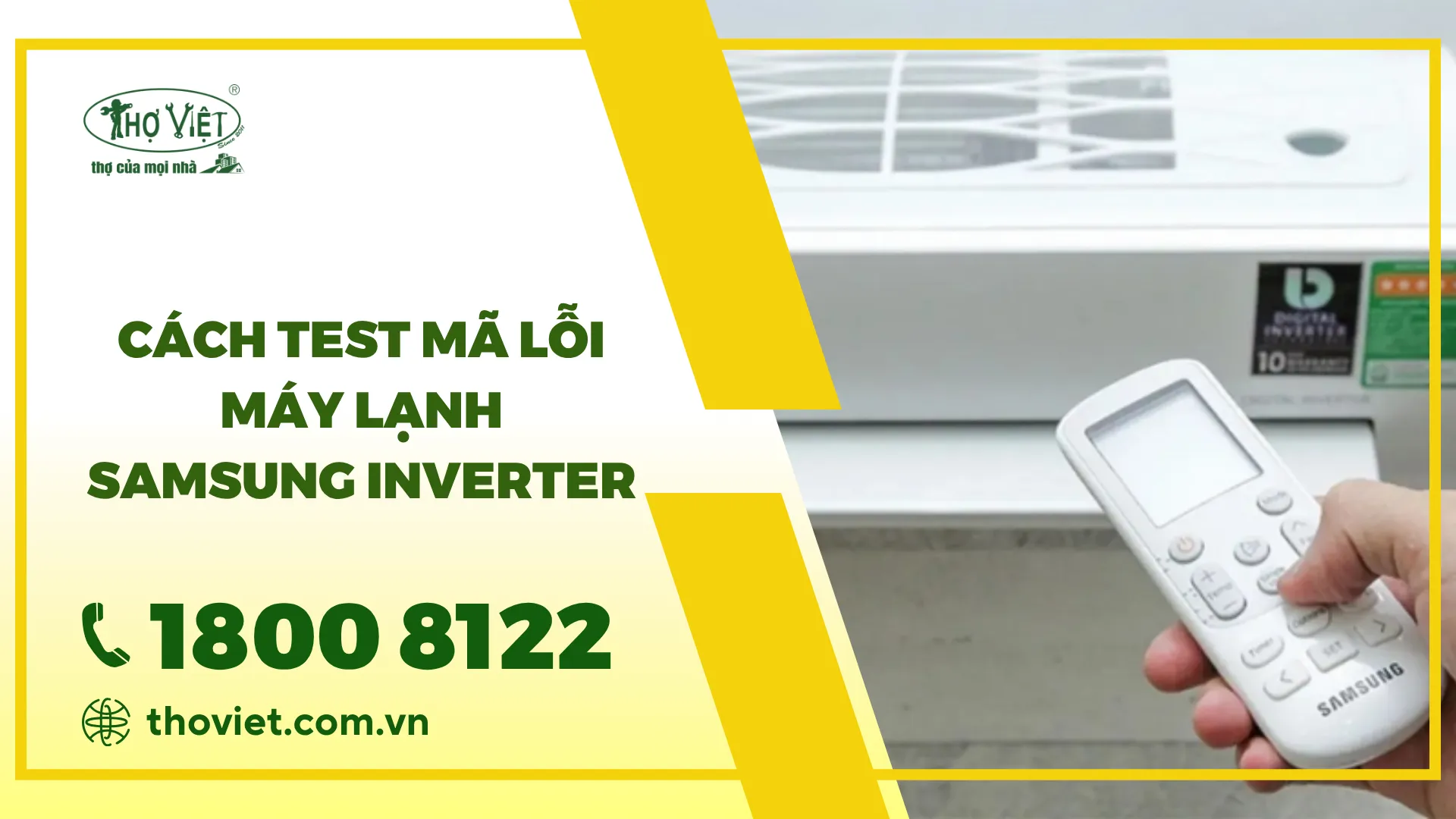 Hướng dẫn cách test mã lỗi máy lạnh Samsung Inverter