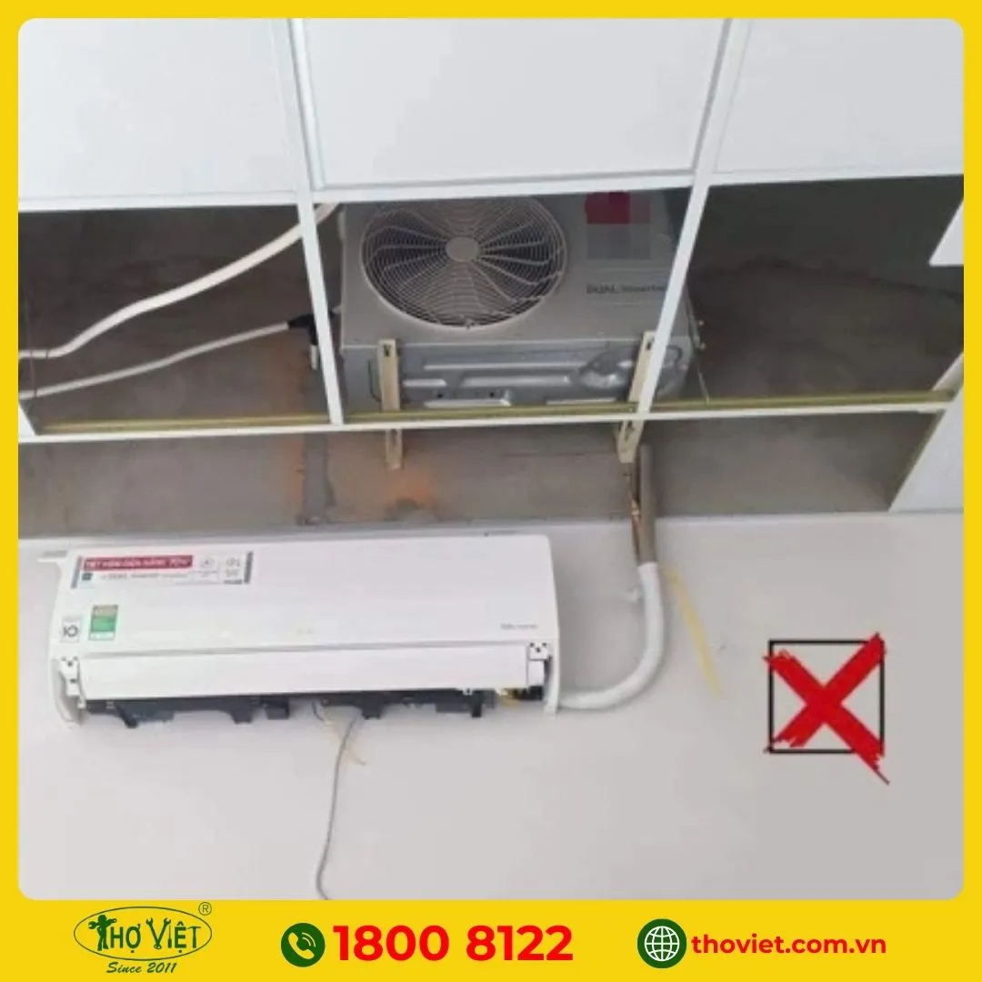 Lắp đặt điều hòa sai vị trí