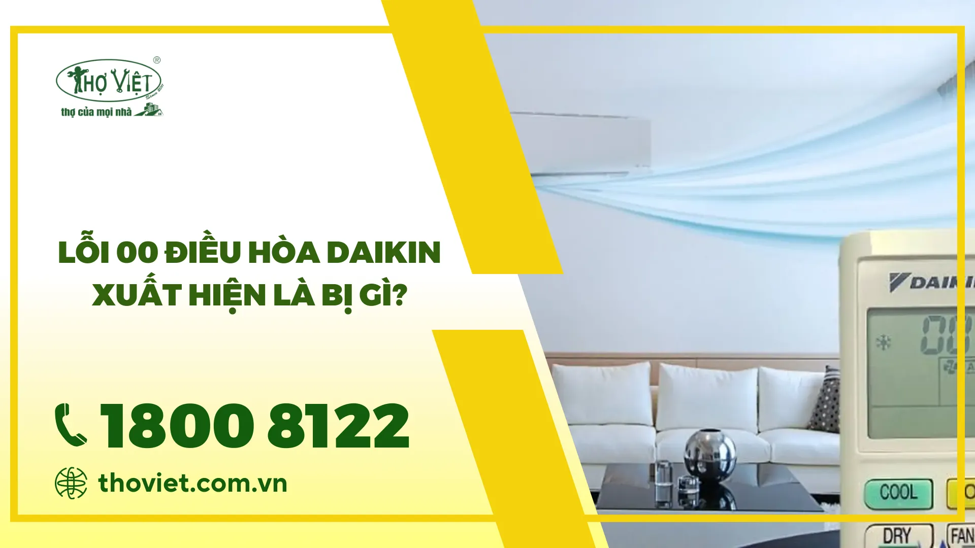 Nguyên nhân & Cách khắc phục lỗi 00 điều hòa Daikin