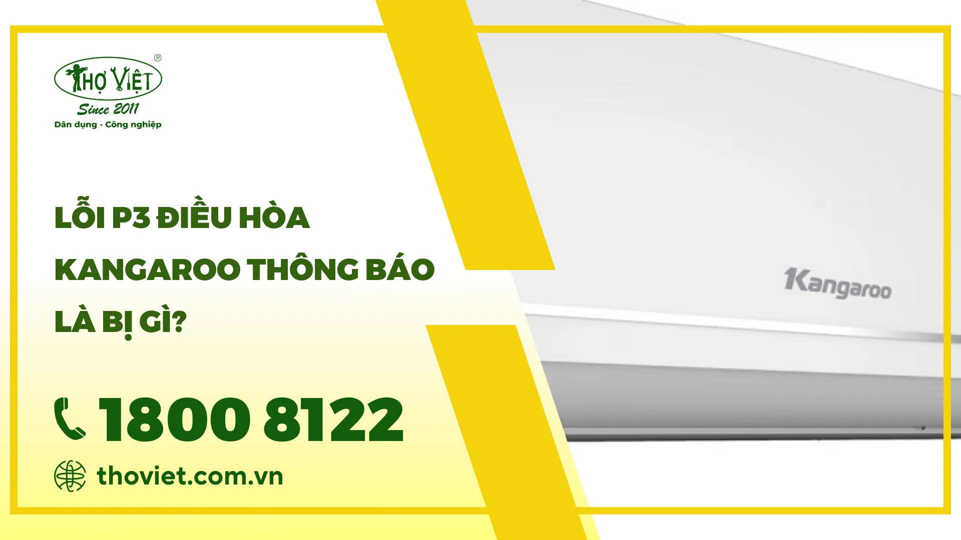 Lỗi P3 điều hòa Kangaroo thông báo là bị gì?