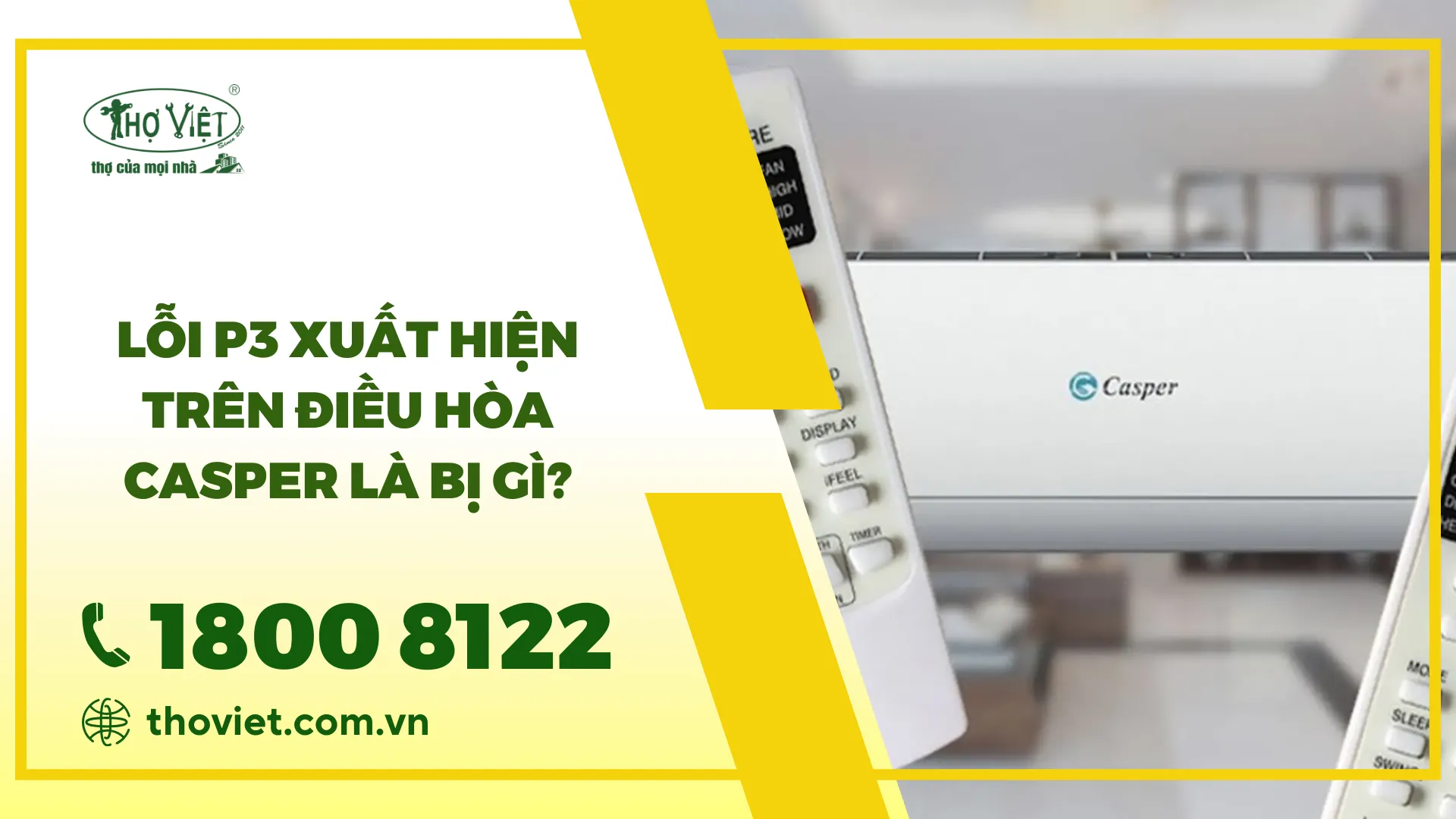 Điều hòa Casper báo lỗi P3