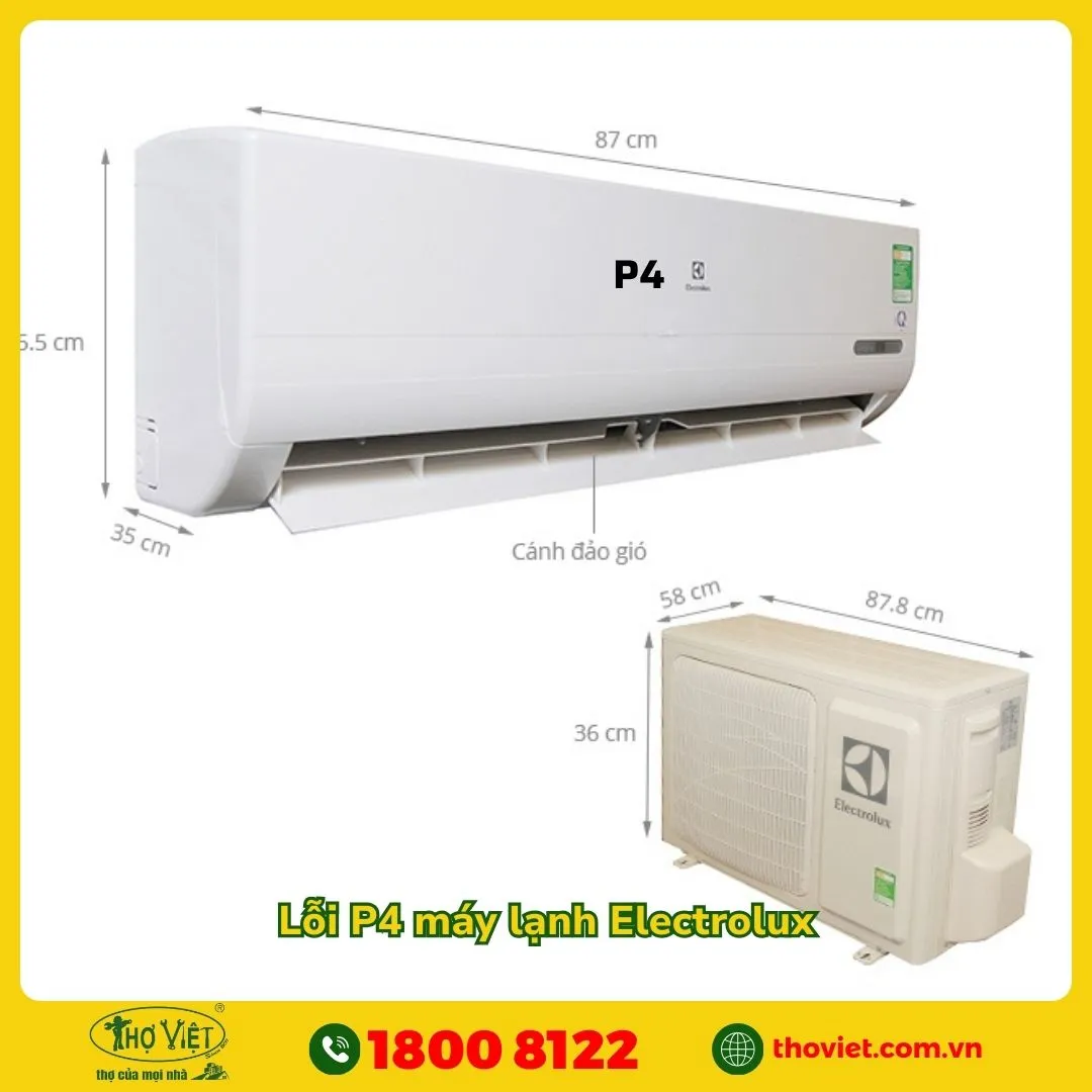 Lỗi P4 máy lạnh Electrolux 