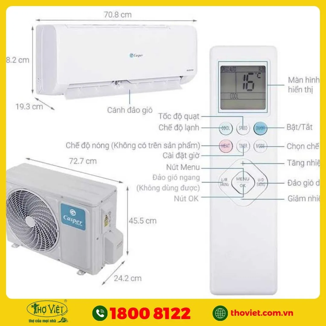 Lưu ý để tránh máy lạnh Casper lỗi F1