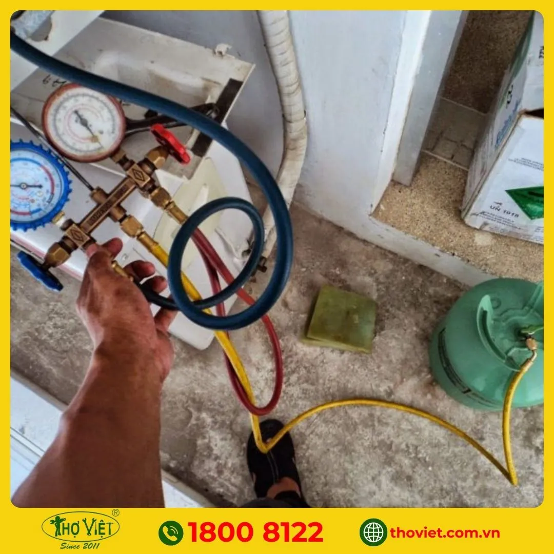 Máy lạnh bị thiếu gas, hết gas