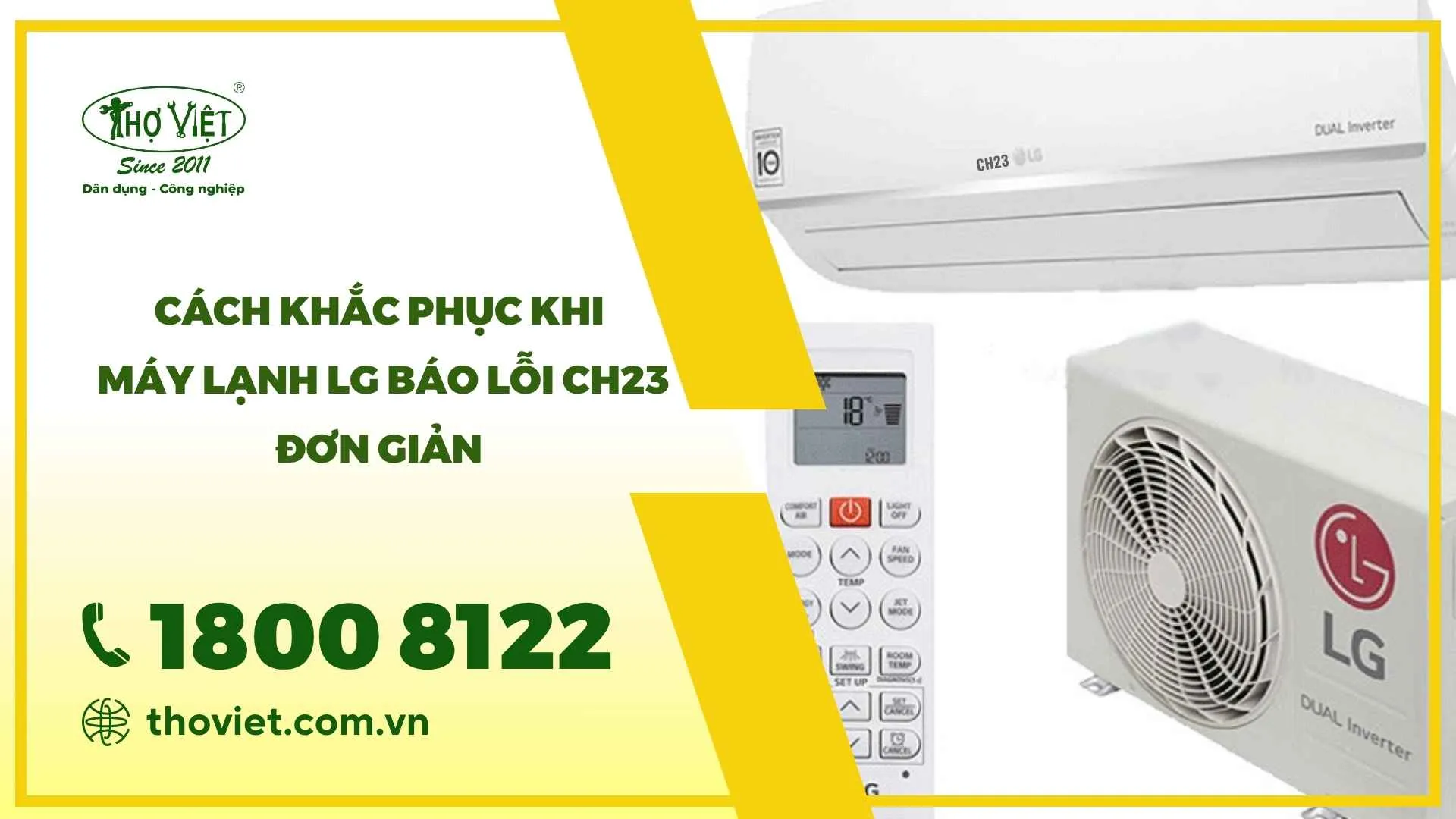 Máy lạnh LG báo lỗi CH23