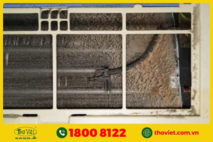 Máy lạnh bị bám bụi