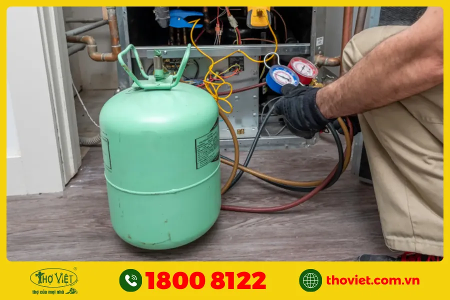 Máy lạnh thiếu gas hoặc rò rỉ gas