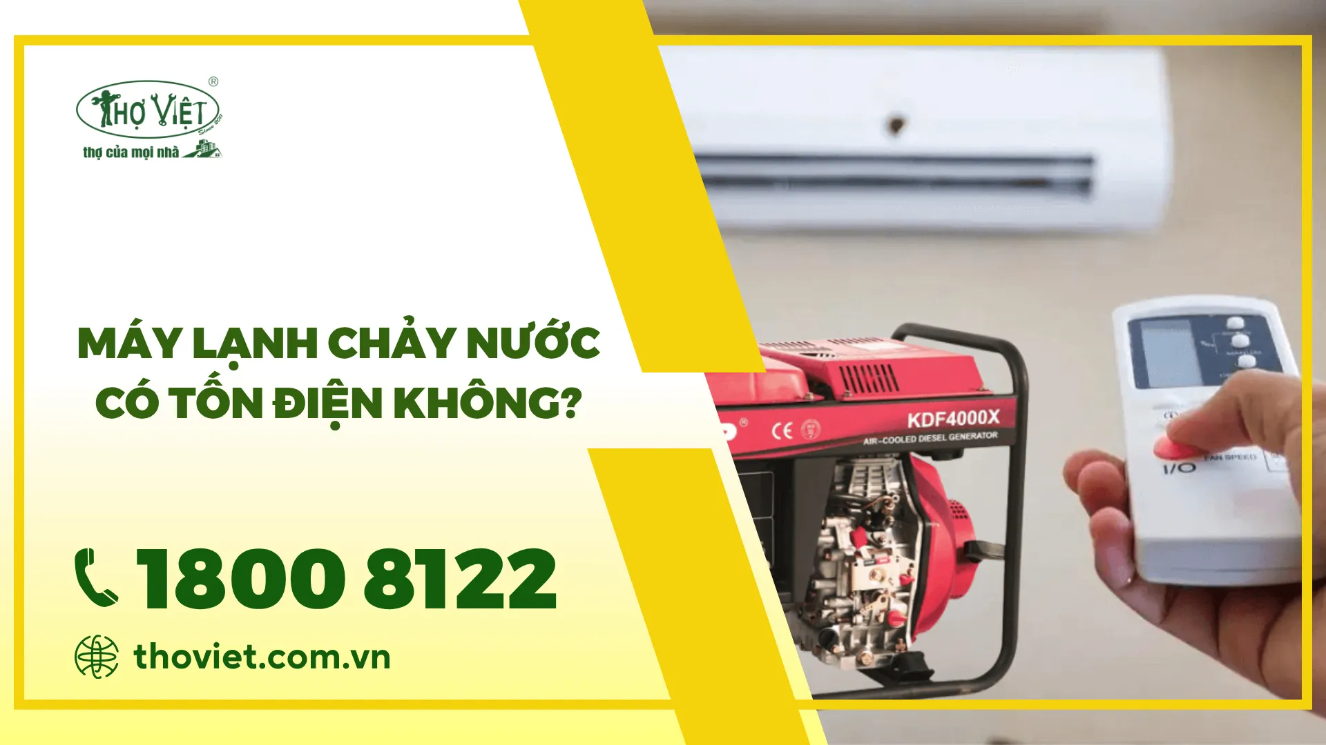 Máy phát điện 3kw có chạy được điều hòa không?