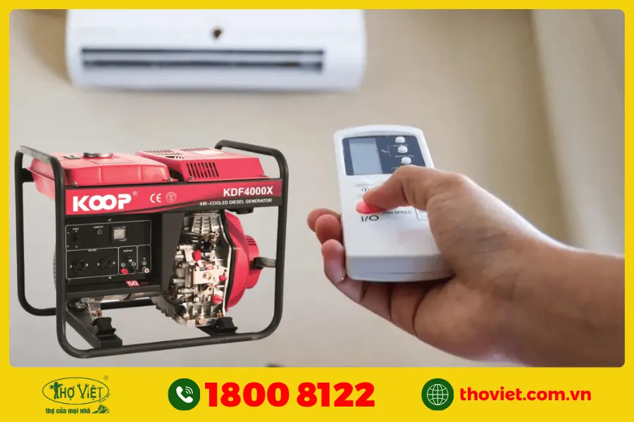 Máy phát điện 3kW có chạy được điều hòa không?