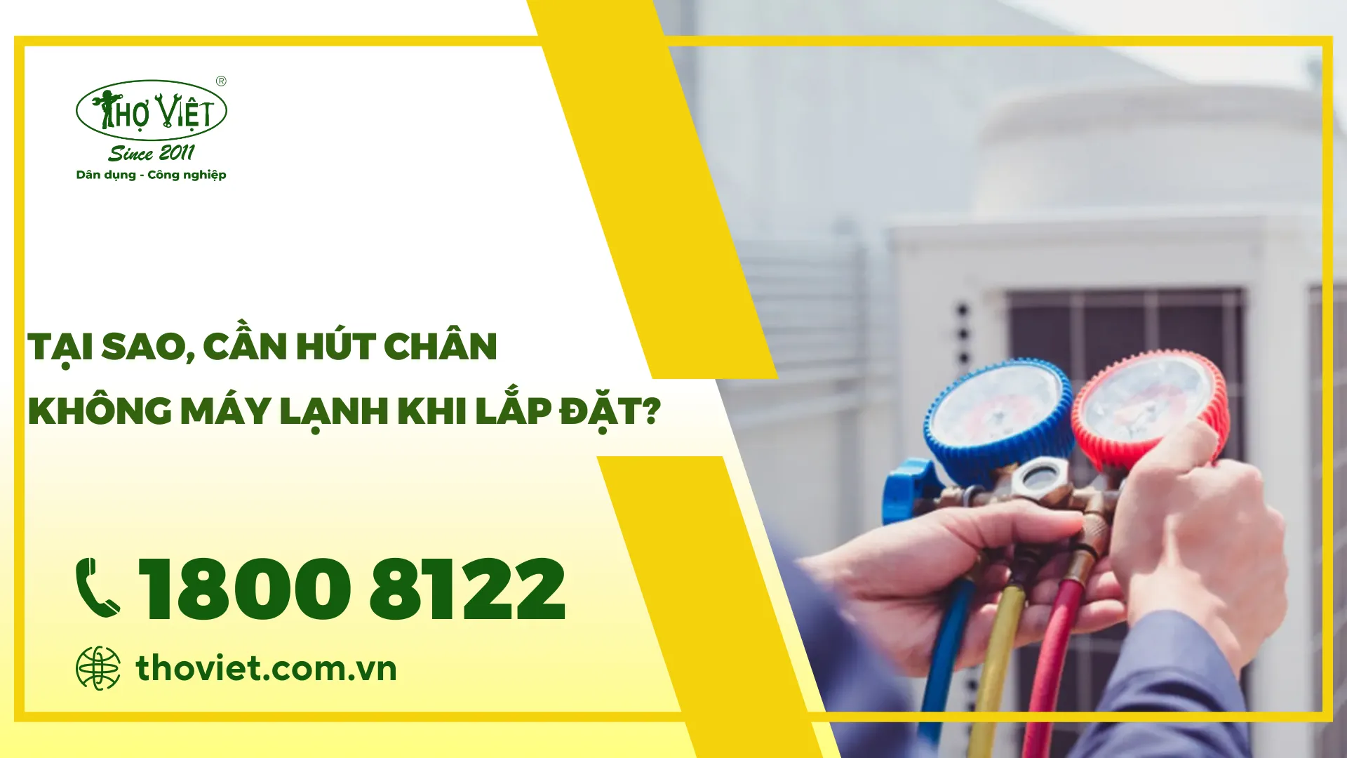 Tại sao, cần hút chân không máy lạnh khi lắp đặt?