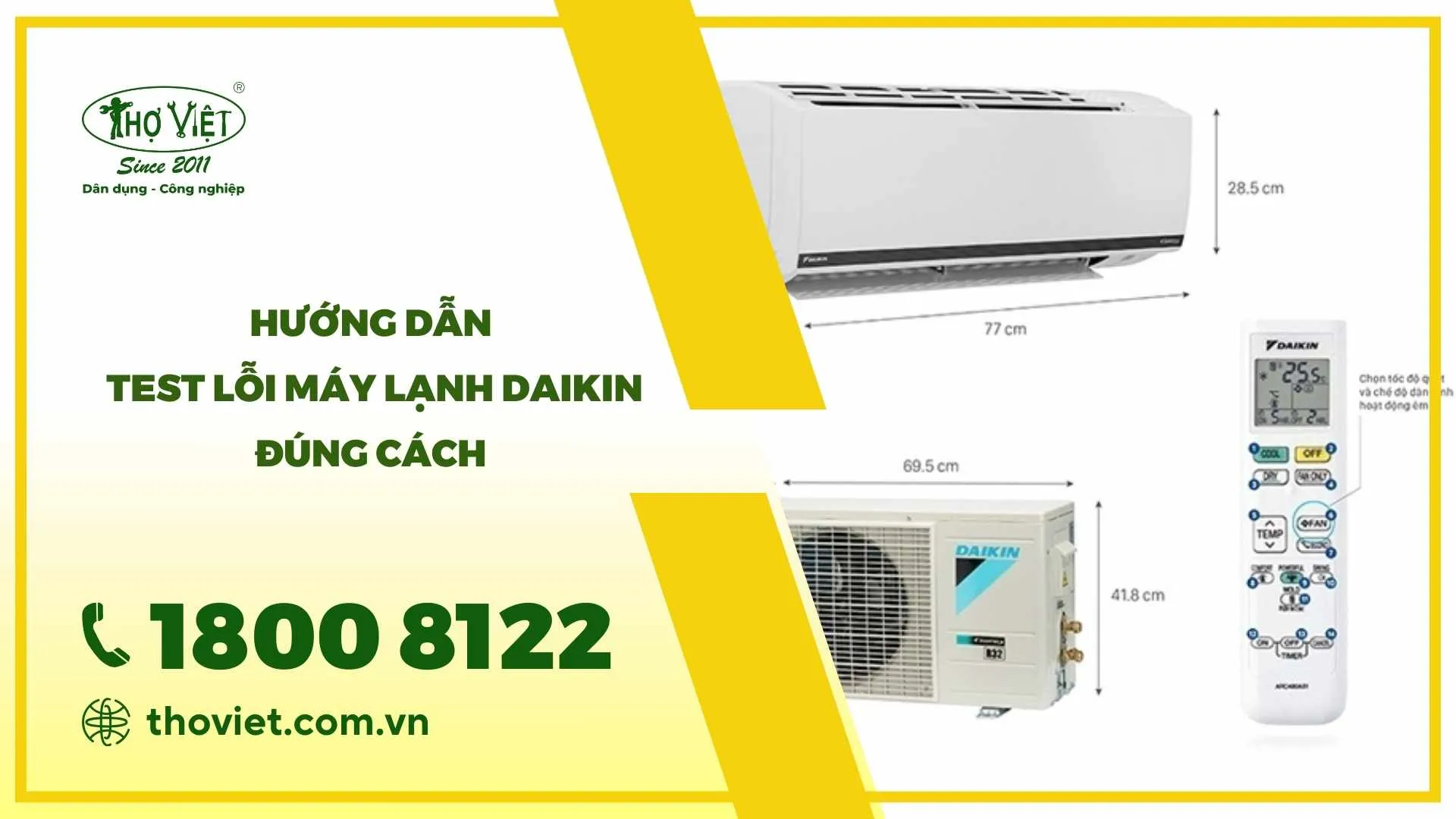 Test lỗi máy lạnh Daikin