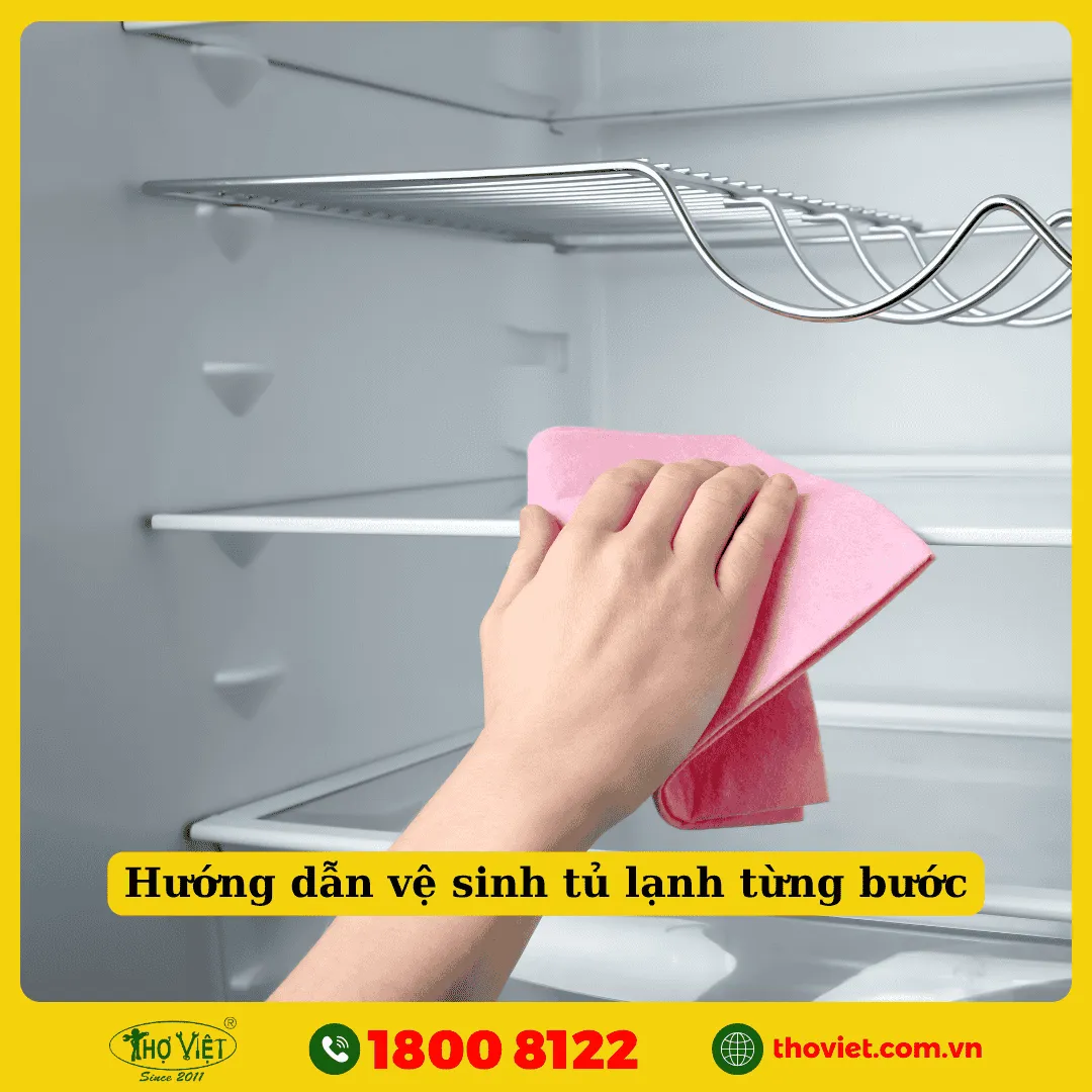 Hướng dẫn vệ sinh tủ lạnh từng bước