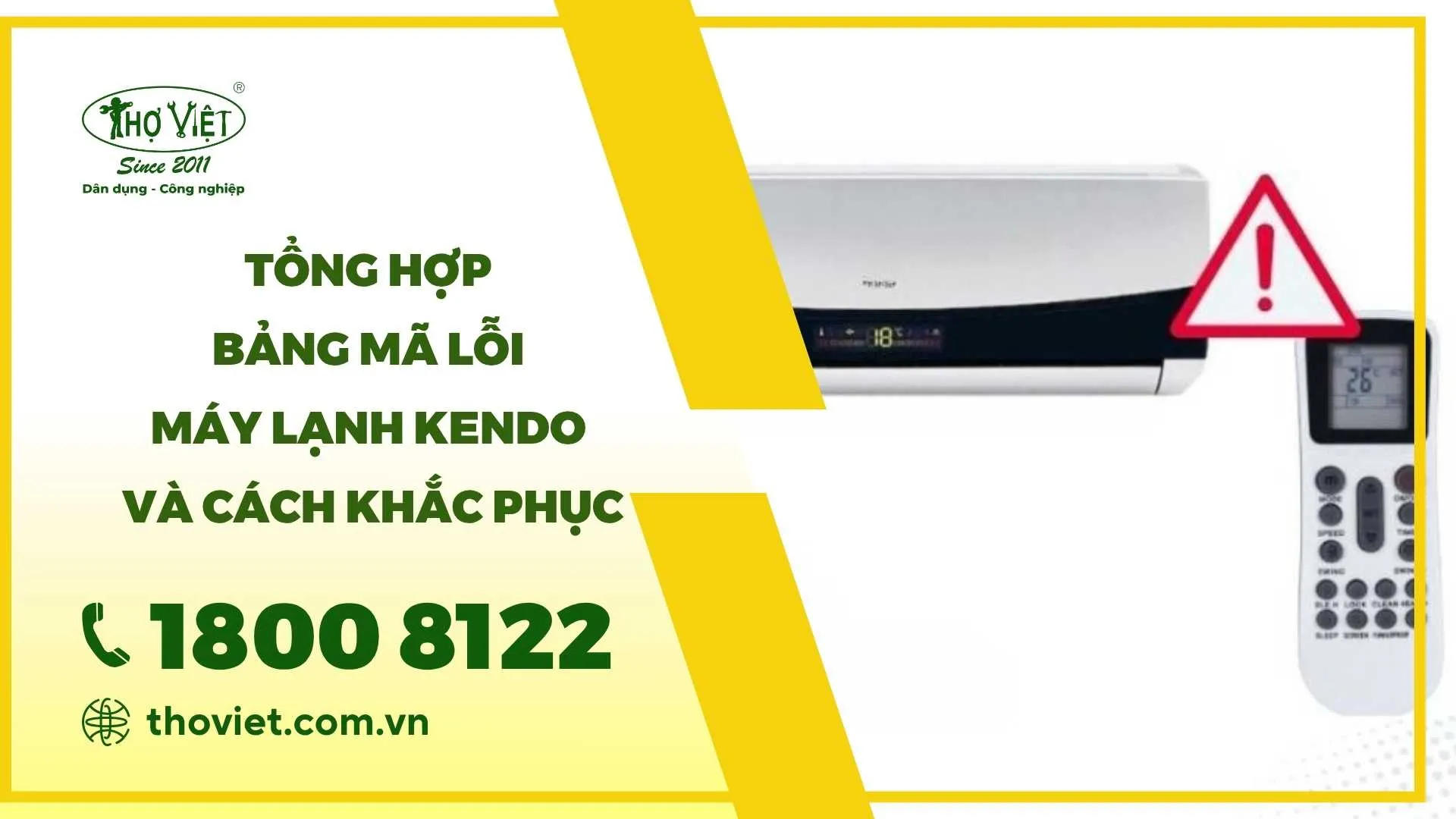 Bảng mã lỗi máy lạnh Kendo