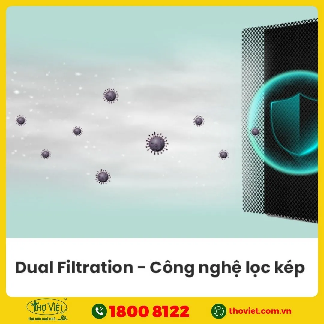 Bộ lọc Dual Filtration máy lạnh Comfee