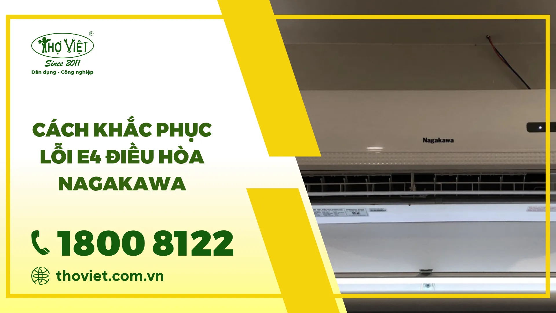 Lỗi E4 điều hòa Nagakawa: Nguyên nhân & cách khắc phục