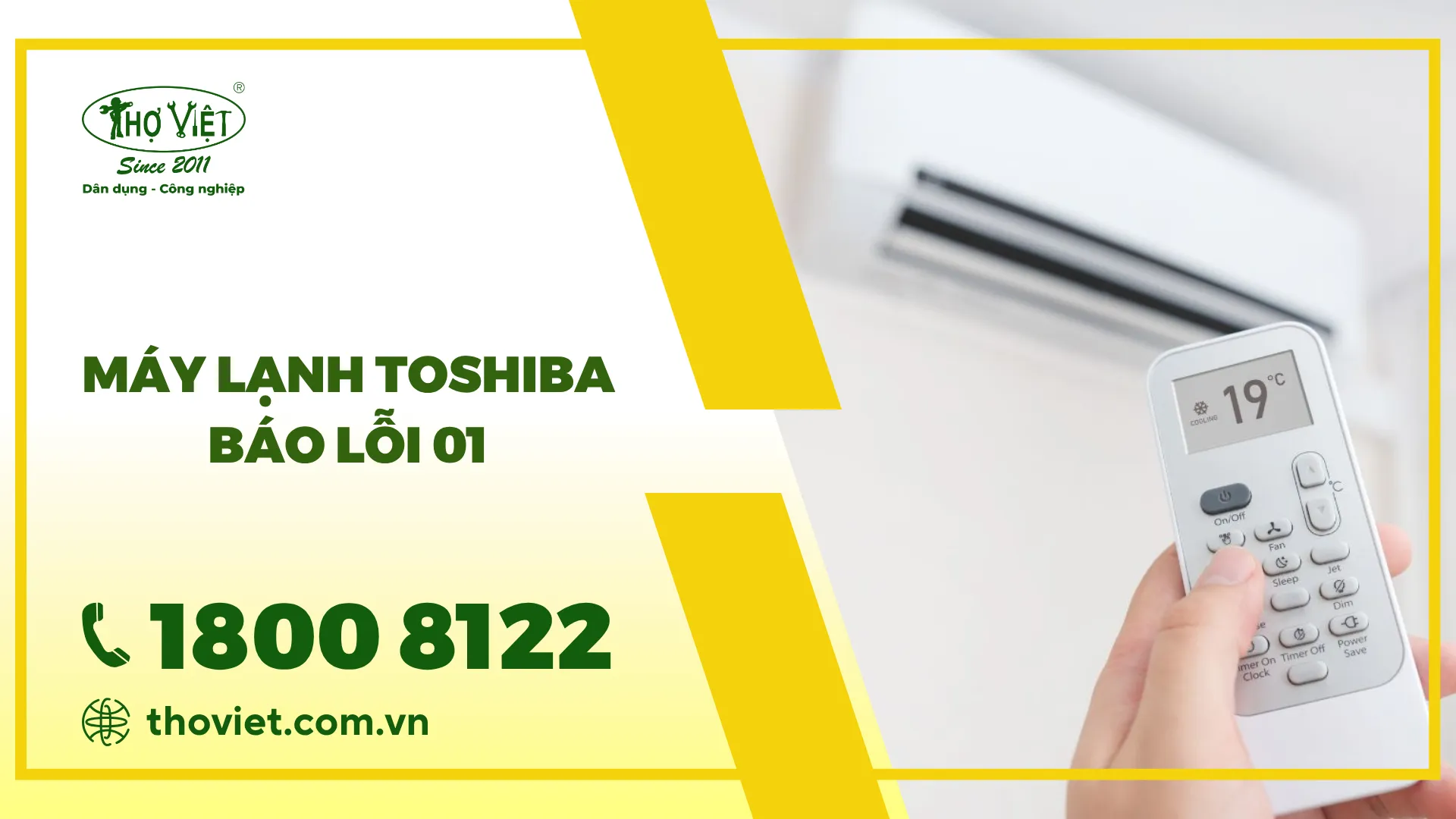 Máy lạnh Toshiba báo lỗi 01: Nguyên nhân & Cách khắc phục