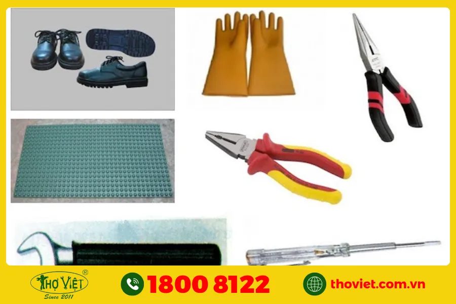 Dụng cụ chuẩn bị để tháo máy lạnh Electrolux