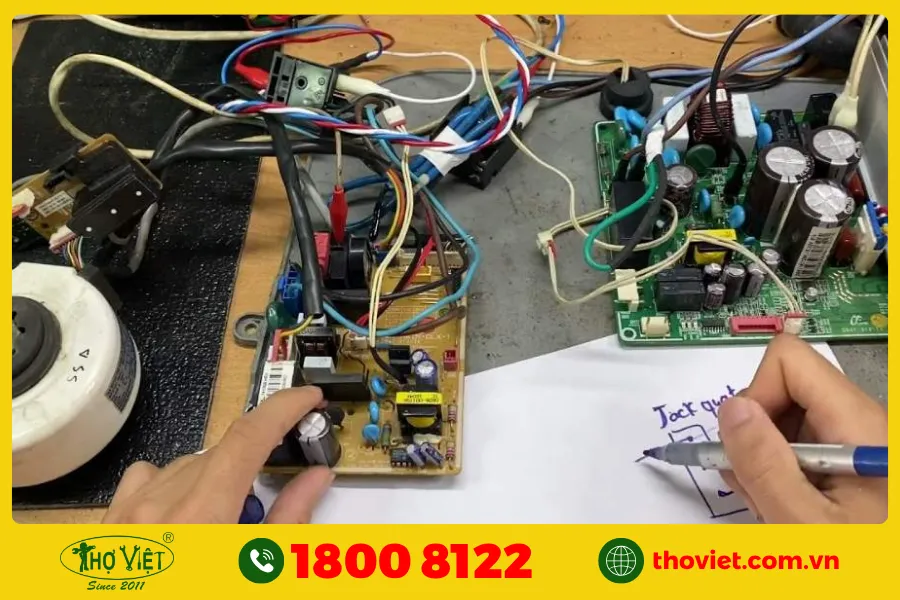 Mạch điều khiển của máy điều hòa Funiki bị lỗi