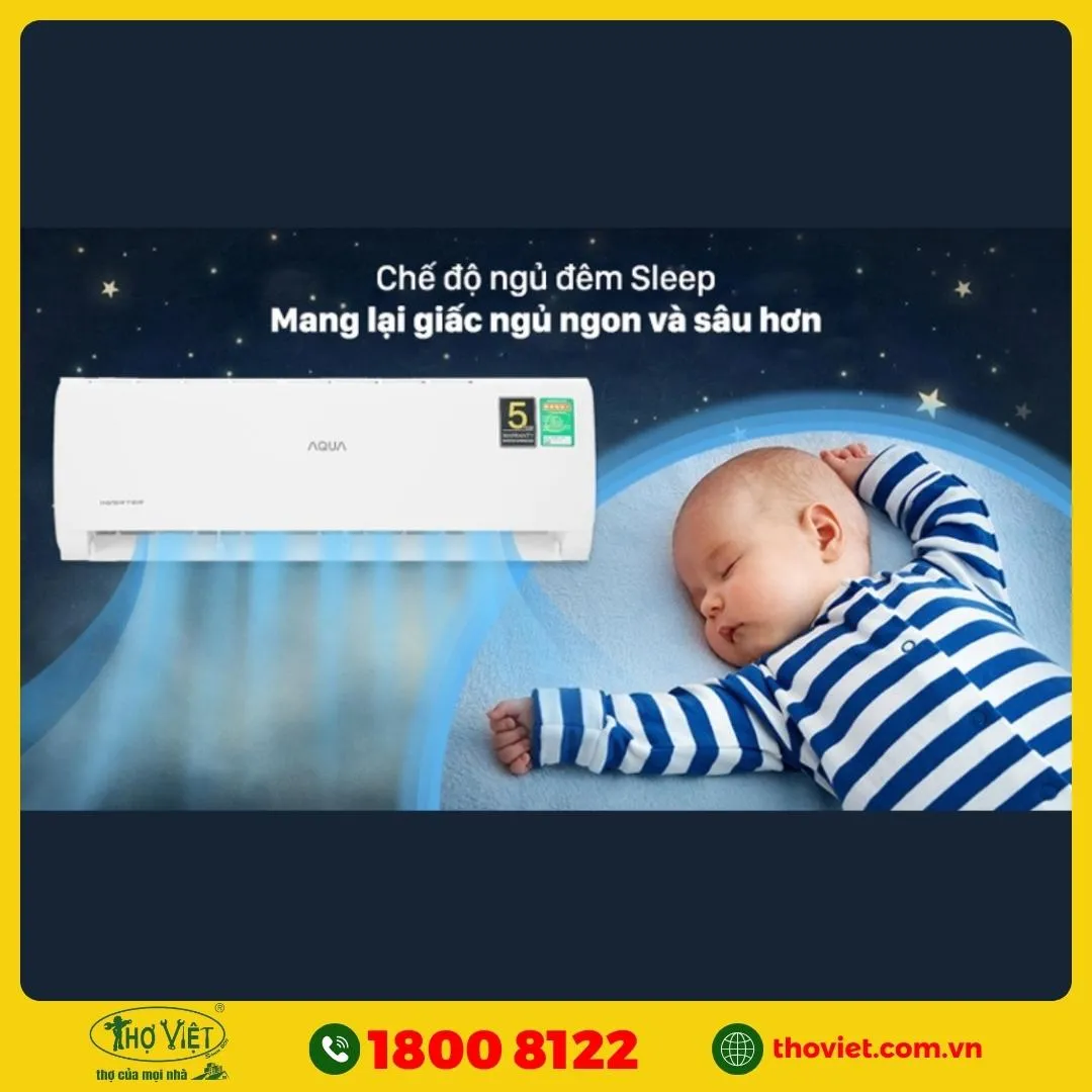 Máy lạnh Aqua chế độ Sleep ngủ đêm 