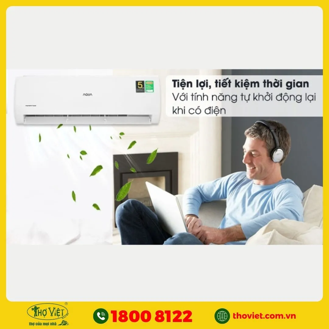 Máy lạnh Aqua chức năng tự khởi động lại khi có điện
