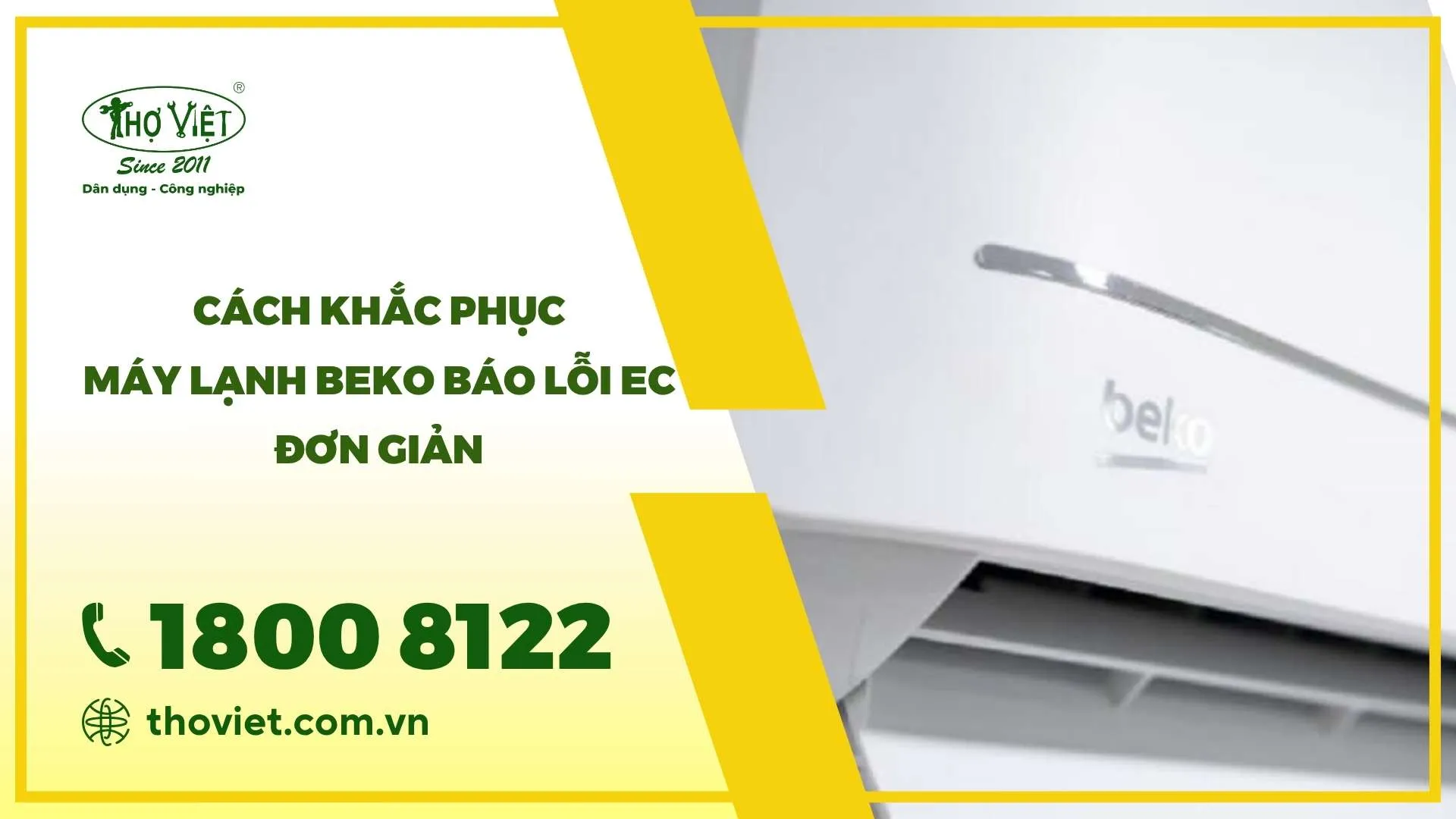 Máy lạnh Beko báo lỗi EC