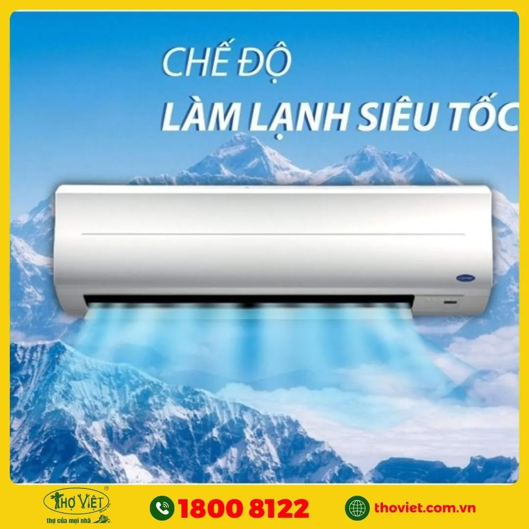 Máy lạnh Carrier làm lạnh nhanh và làm sạch vượt trội