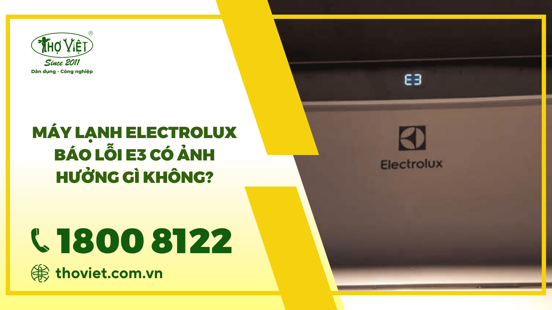 Máy lạnh electrolux báo lỗi E3 có ảnh hưởng gì không?