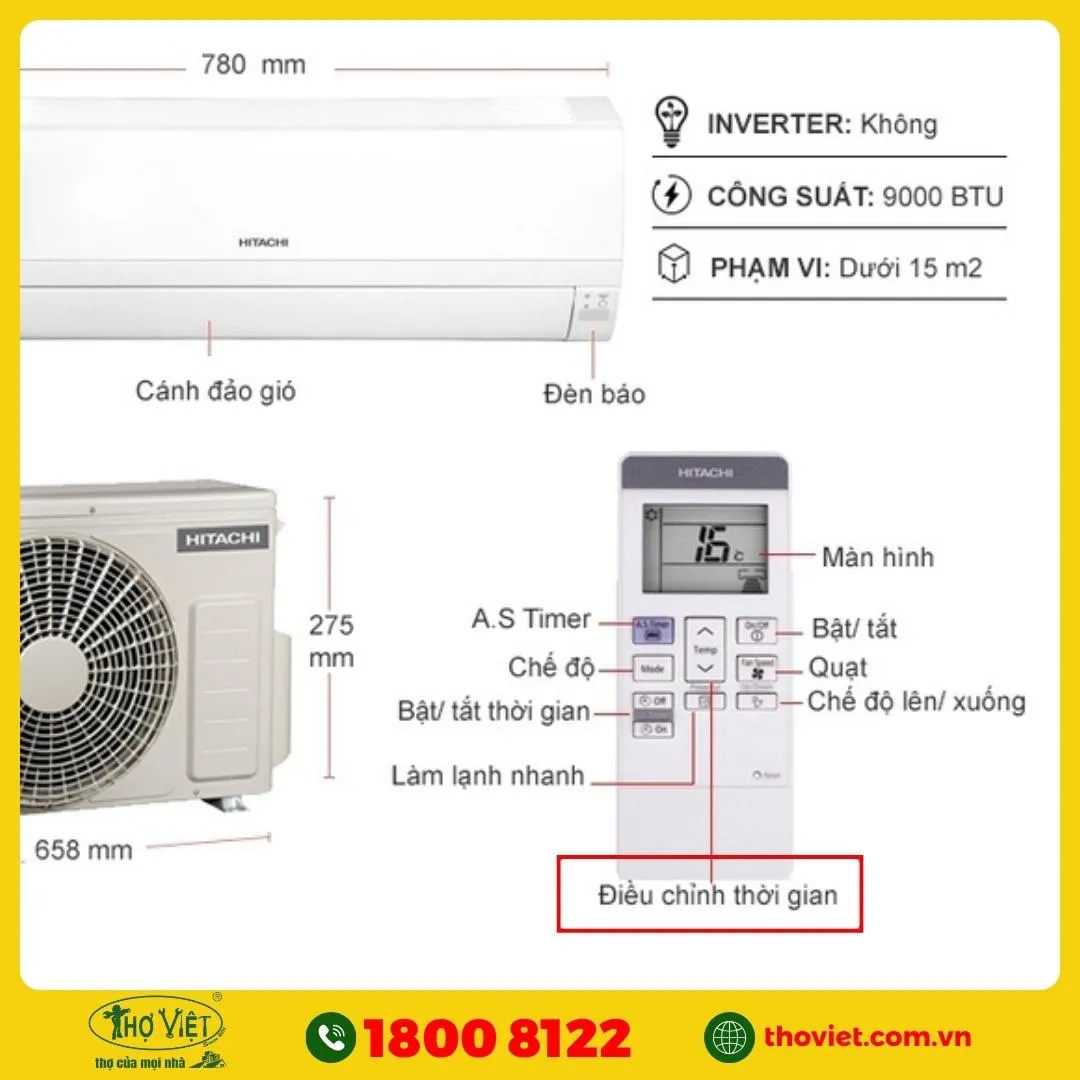 Máy lạnh Hitachi có chế độ hẹn giờ