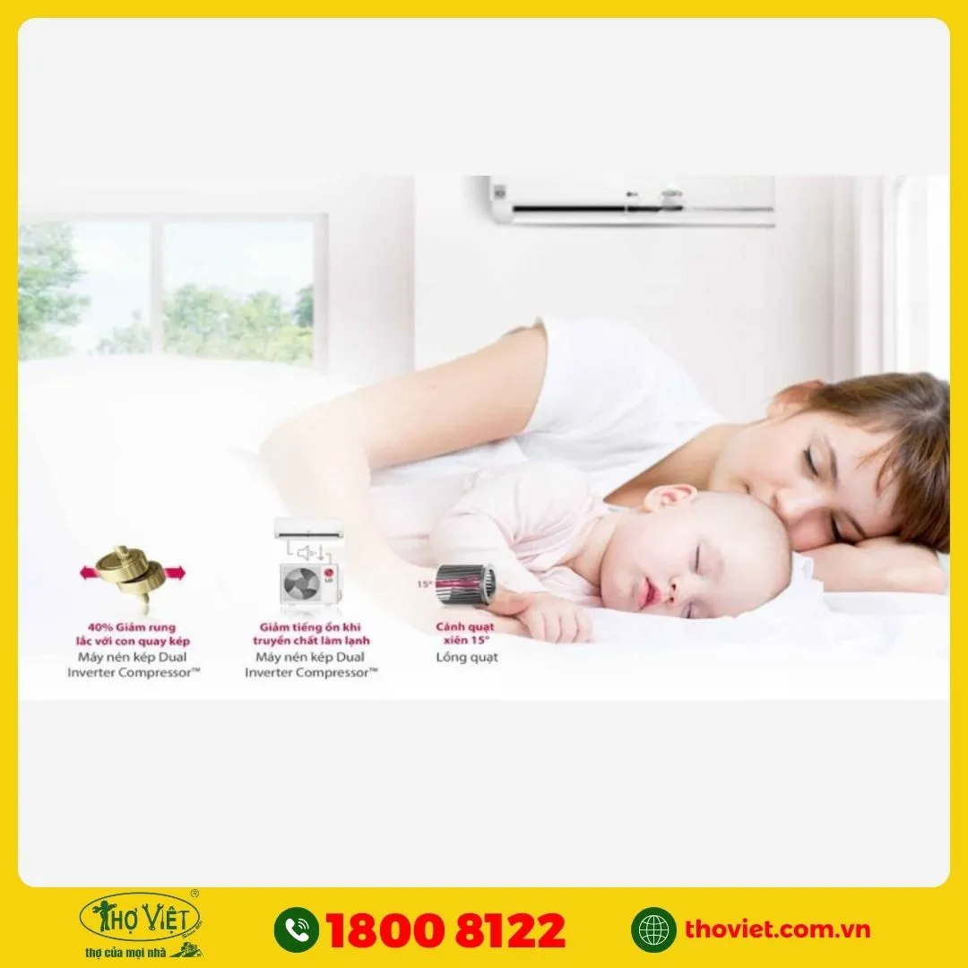 Máy lạnh LG hoạt động êm ái