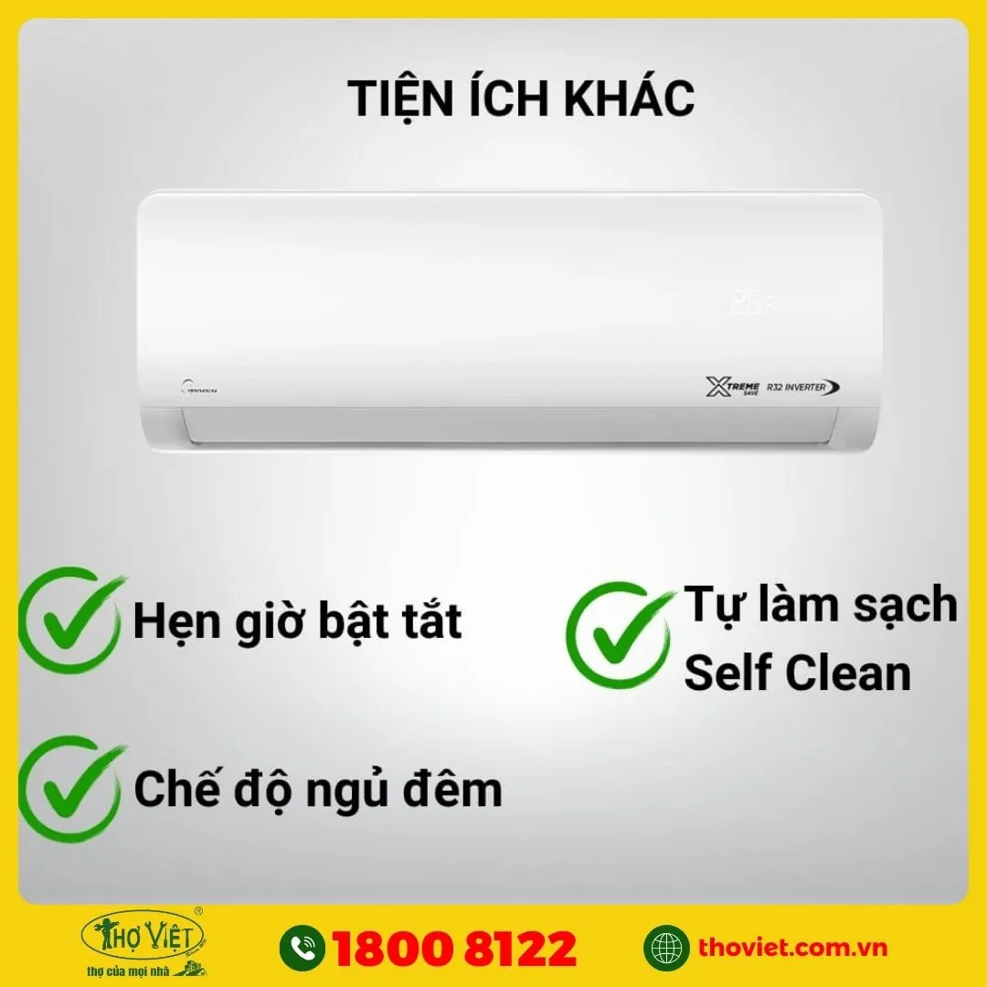 Máy lạnh Midea có chế độ hỗ trợ giấc ngủ