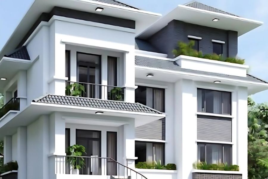 Sơn ngoại thất màu trắng
