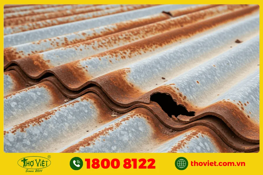 Bị oxy hóa, rỉ sét theo thời gian