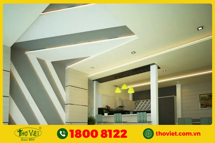 Công dụng của thạch cao trong thi công nội thất