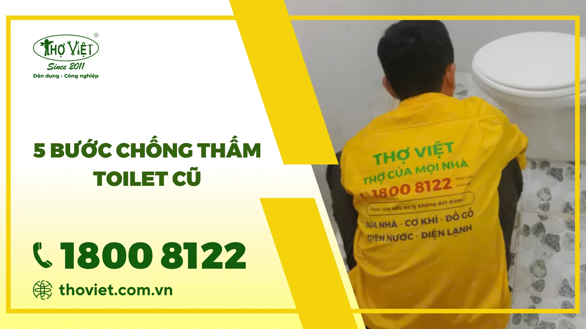 Bật mí 5 bước chống thấm nhà vệ sinh cũ hiệu quả