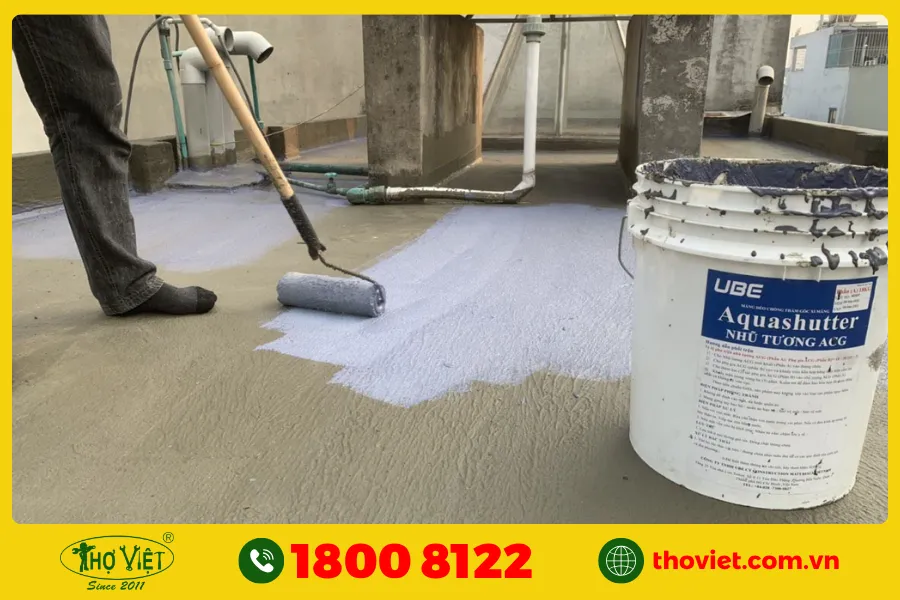 Chống thấm hộp số kỹ thuật nhà vệ sinh bằng gốc xi măng Polymer