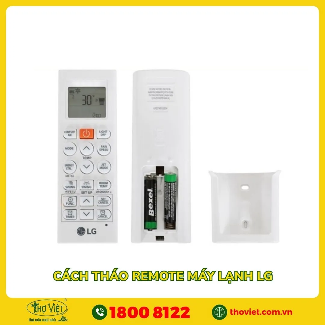 Cách tháo điều khiển điều hòa LG